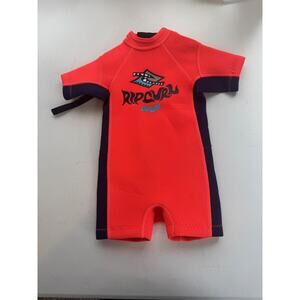 Rip Curl Wetsuit Toddler Red Blue Short Sleeve Neoprene Surf Swim 1969 Kids